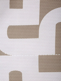 KLOTTHE Brown Abstract Printed 300TC Super King Fitted Bedsheet With 2 Pillow Covers