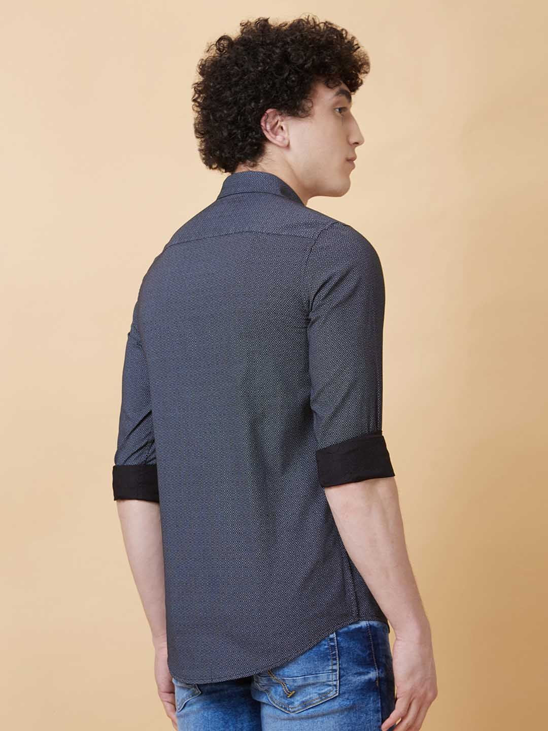 Being Human Pure Cotton Geometric Printed Casual Shirt