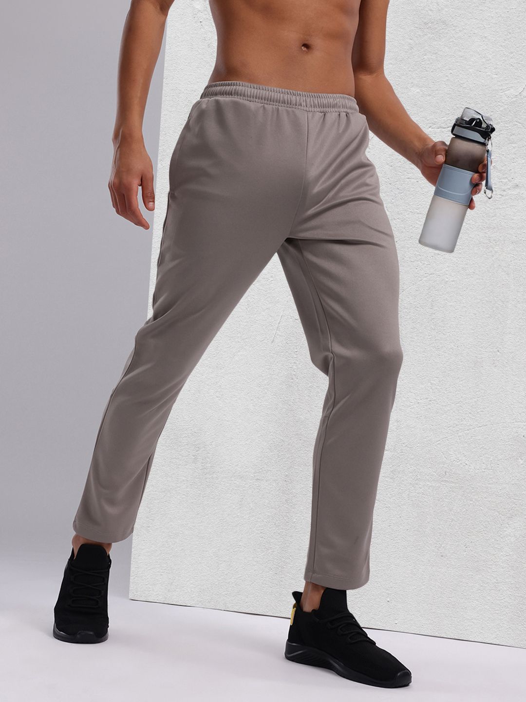HRX by Hrithik Roshan Men Typography Detail Paneled Rapid-Dry Running Track Pants
