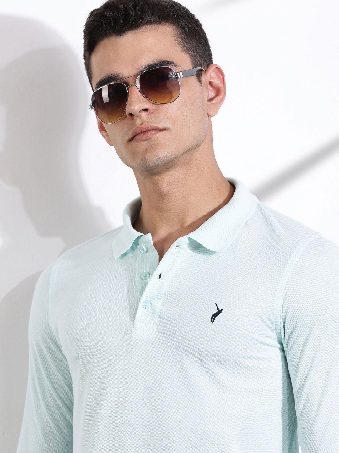 T-shirt kolar pepejal lelaki Thomas Scott Men