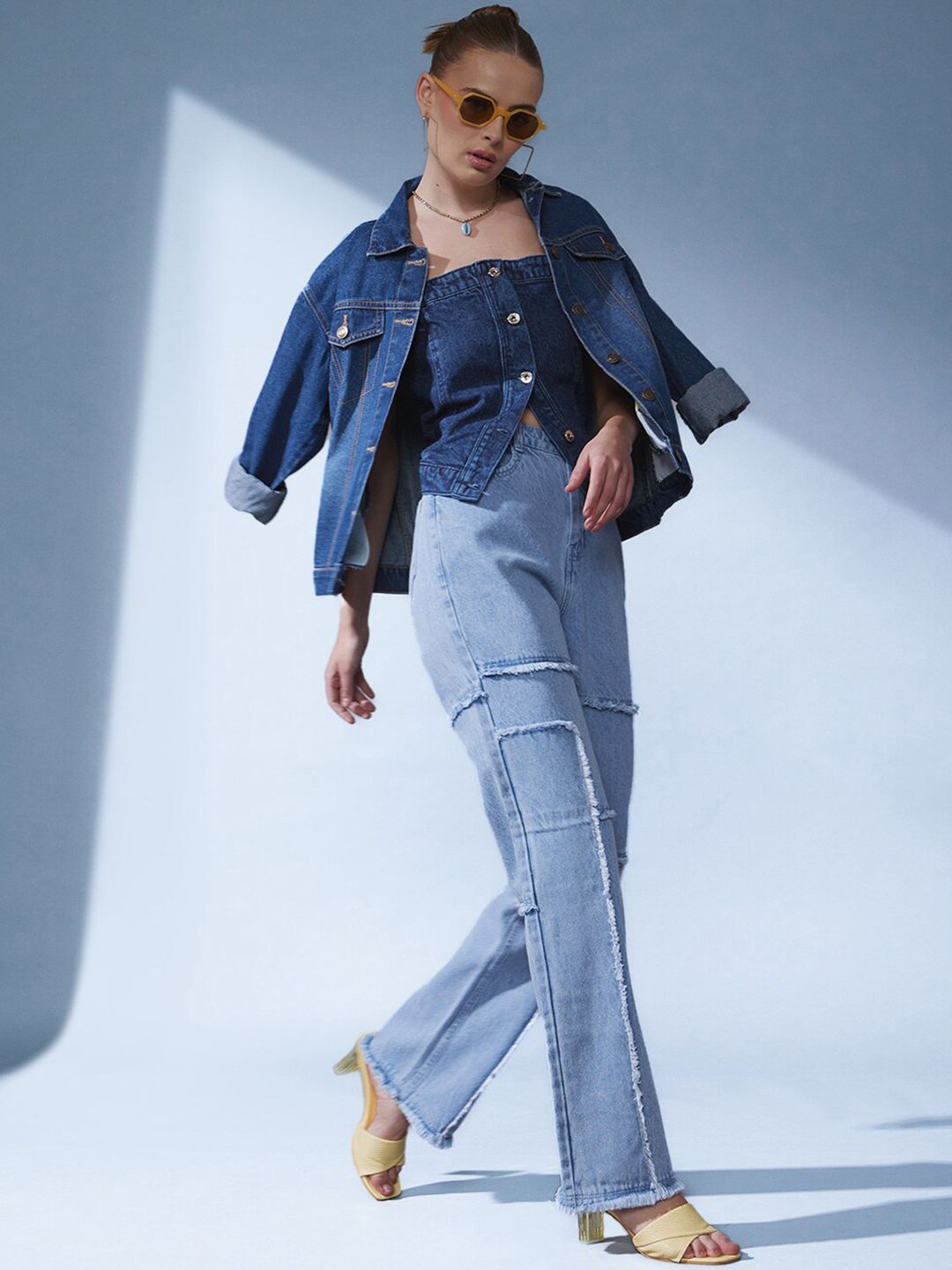 STREET 9 Women Smart Straight Fit High-Rise Slash Knee Jeans