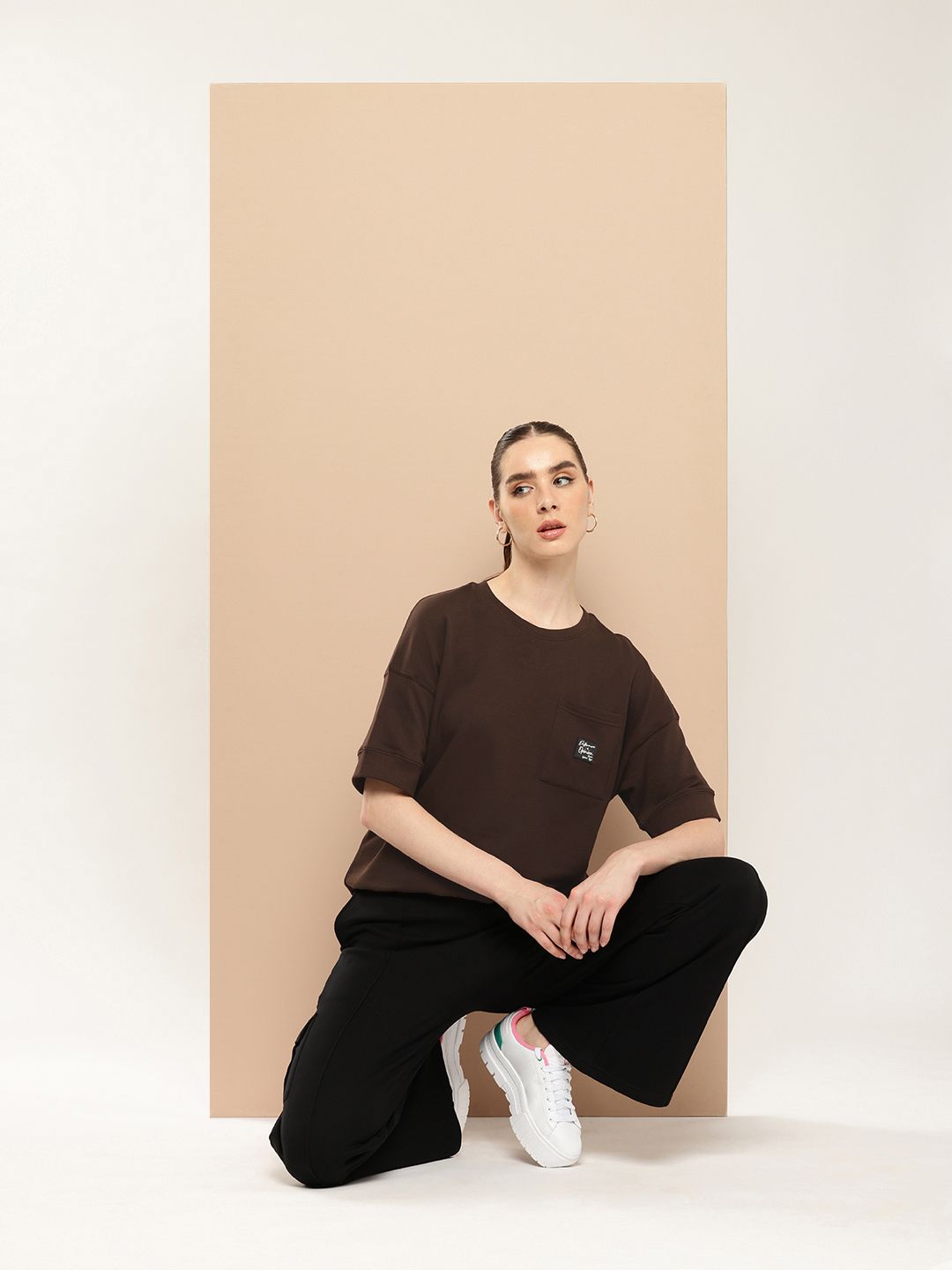 Difference of Opinion Women Oversized Drop Shoulder Ultra Soft Drapey Cotton T-Shirt