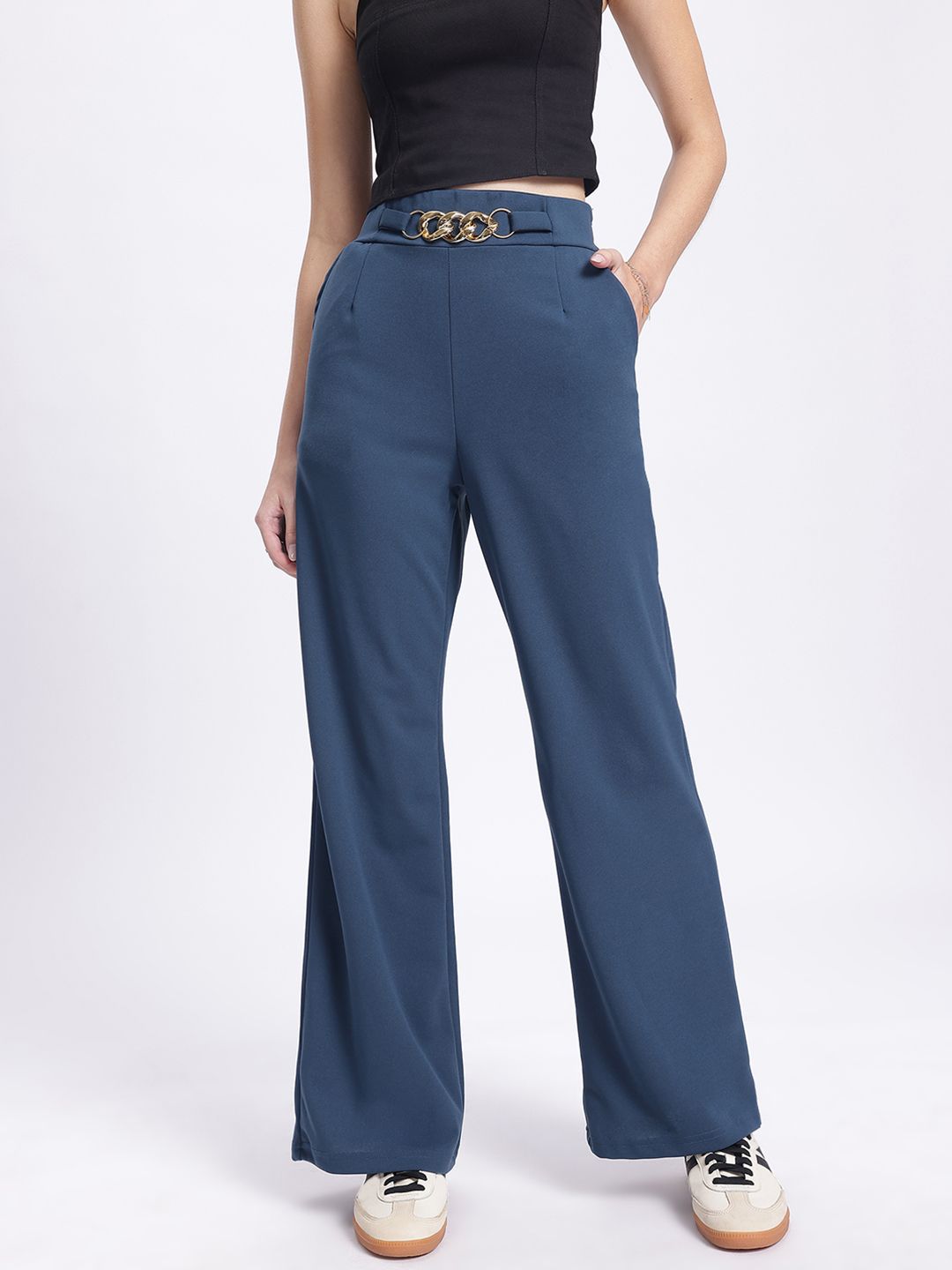 DressBerry Women Urban Sophistication Buckled Trousers