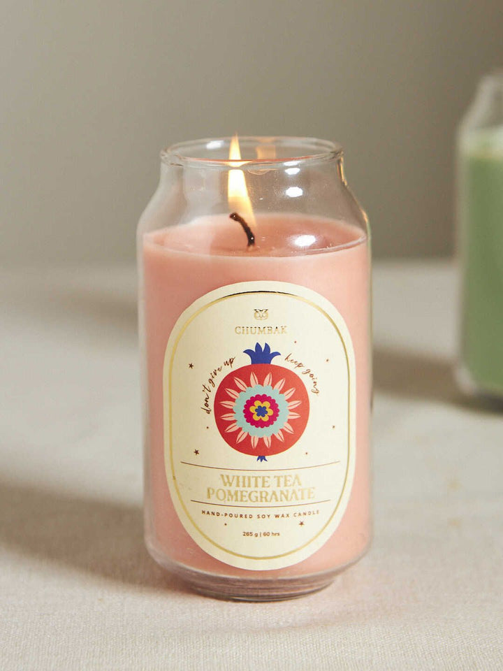 Chumbak Orange & White Tea & Pomegranate Scented Jar Candle