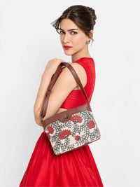 ZOUK Floral Printed Structured Sling Bag