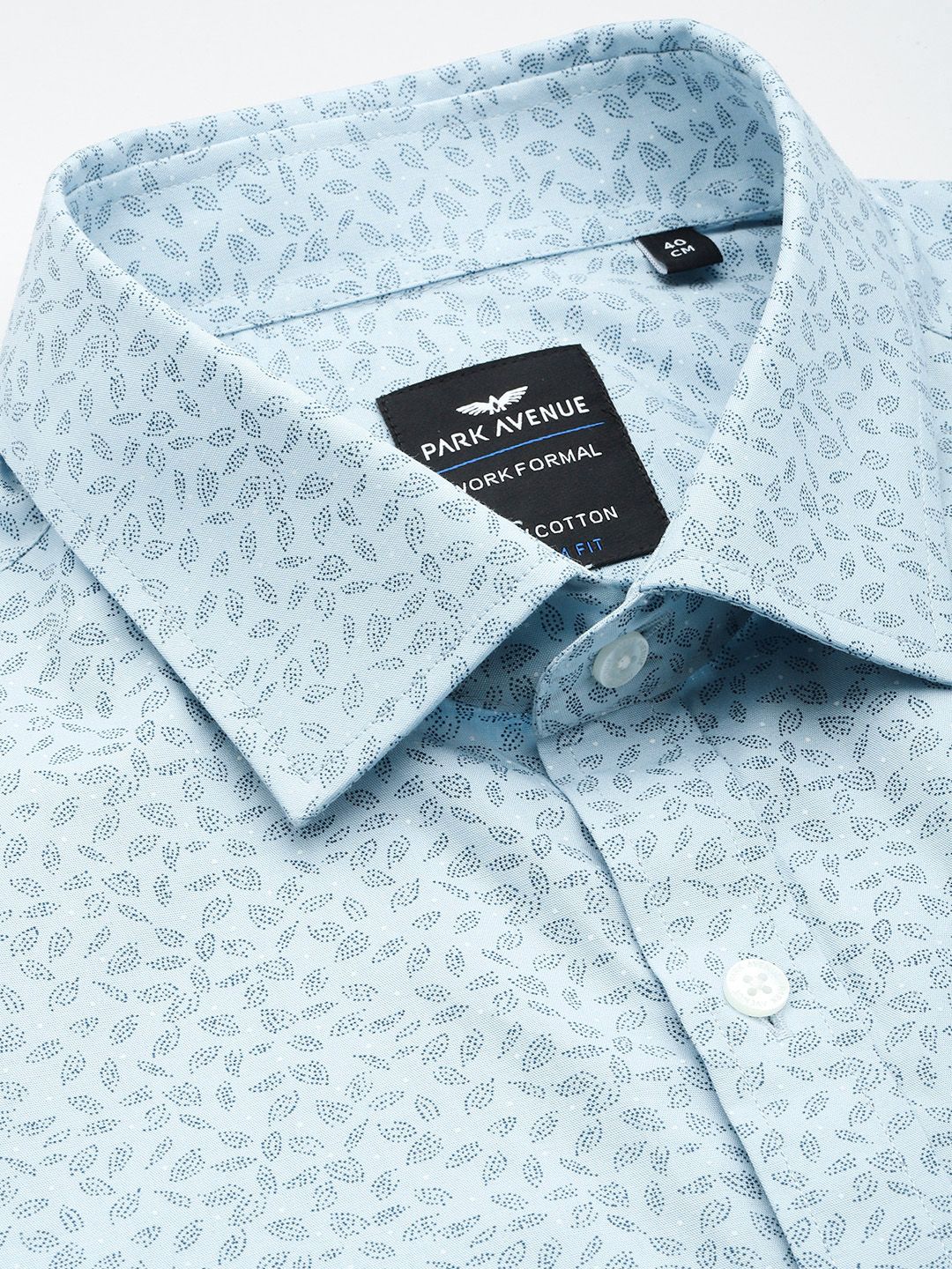 Park Avenue Pure Cotton Slim Fit Tropical Printed Formal Shirt