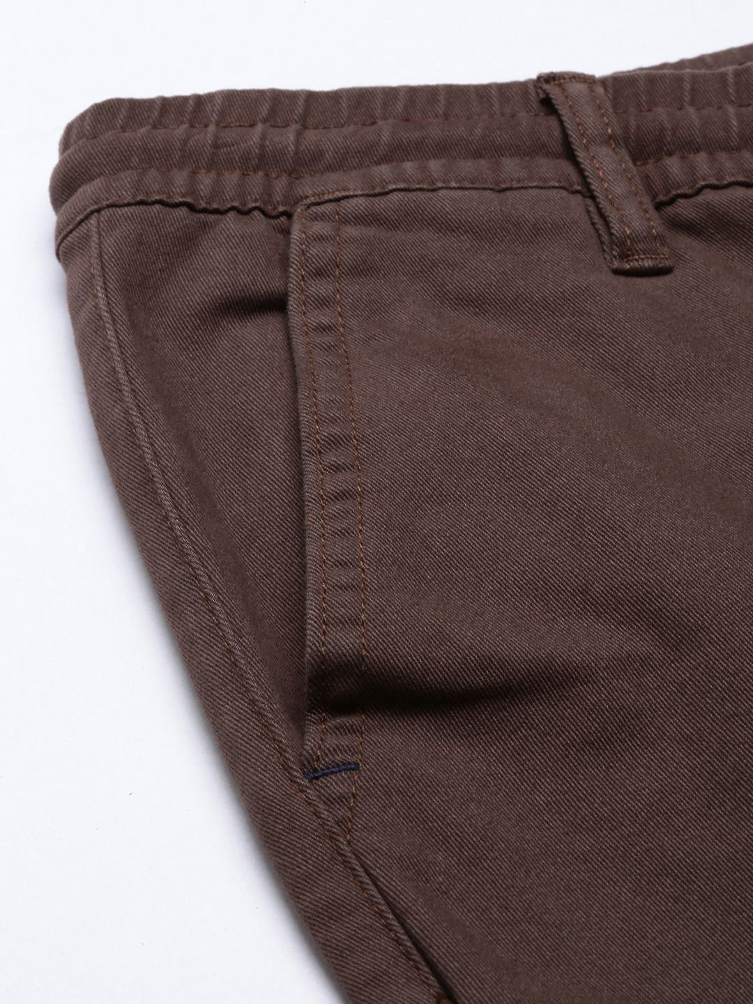 The Indian Garage Co Men Brown Slim Fit Chinos Trousers