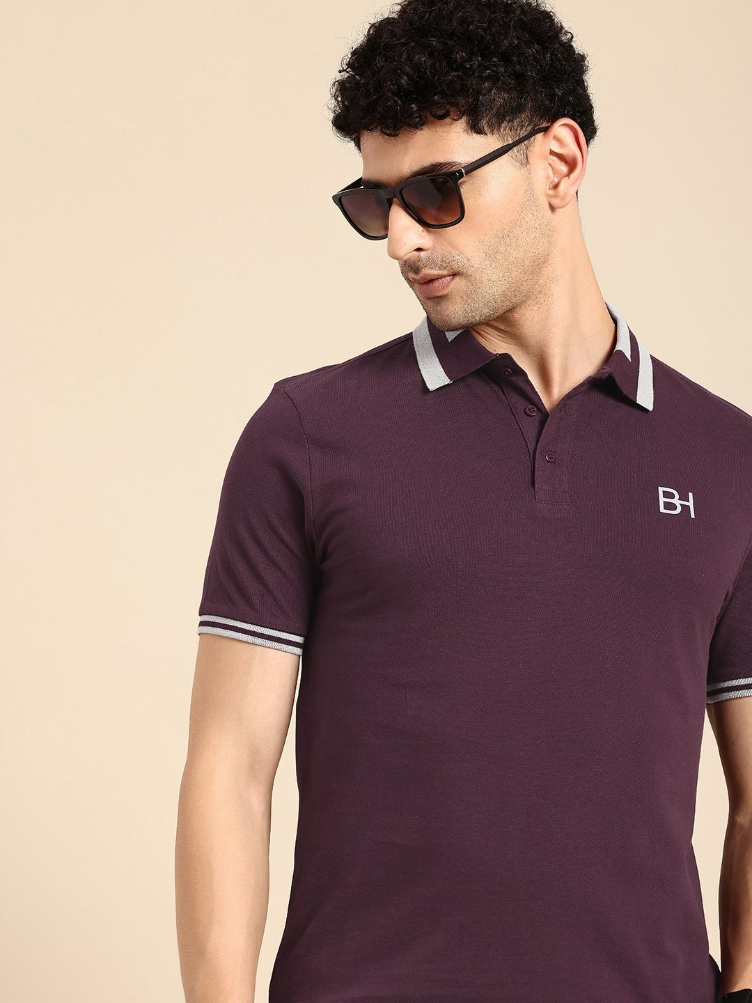 Being Human Polo Collar Pure Cotton T-shirt