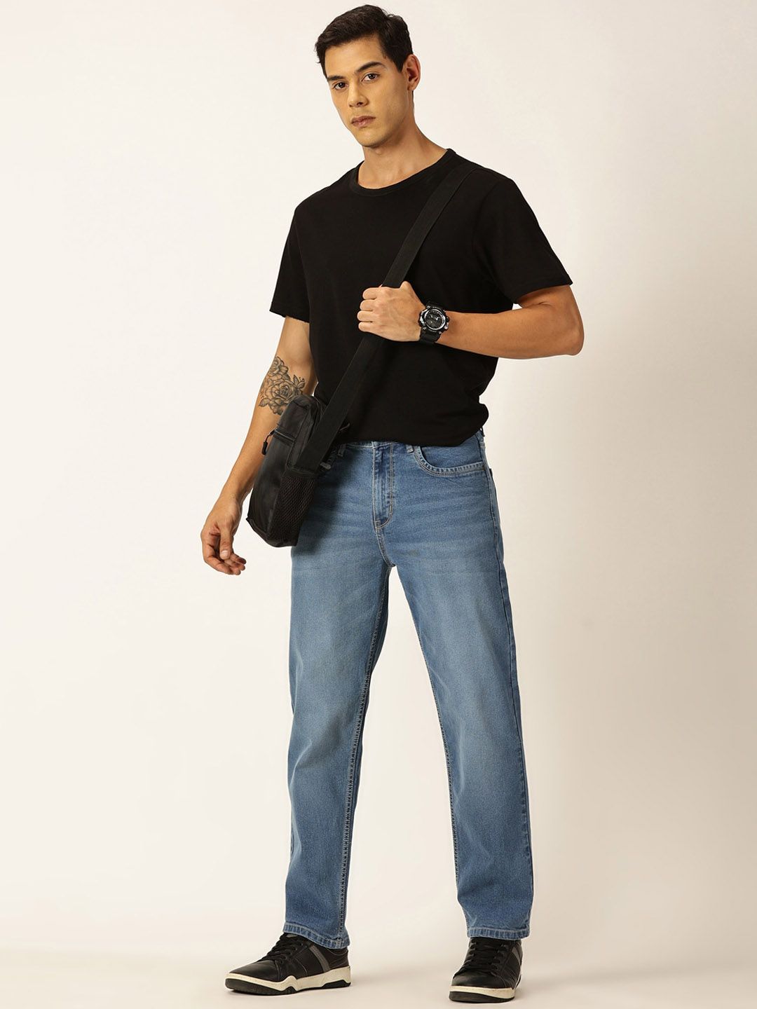 Thomas Scott Men Smart Relaxed Fit Light Fade Stretchable Jeans