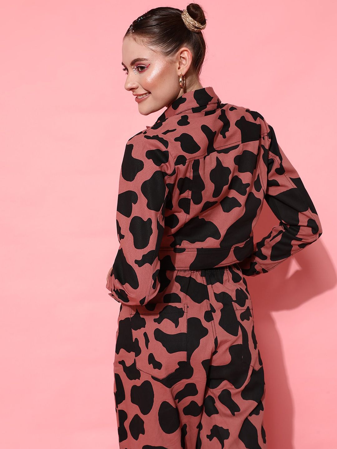 STREET 9 Women Pink Camouflage Jacket