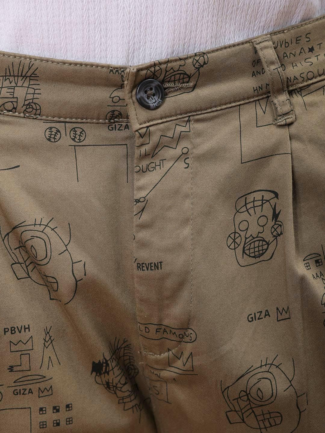 The Indian Garage Co Men Cotton Abstract Printed Shorts