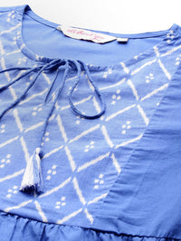 all about you Pure Cotton Printed  A-line Short Kurti