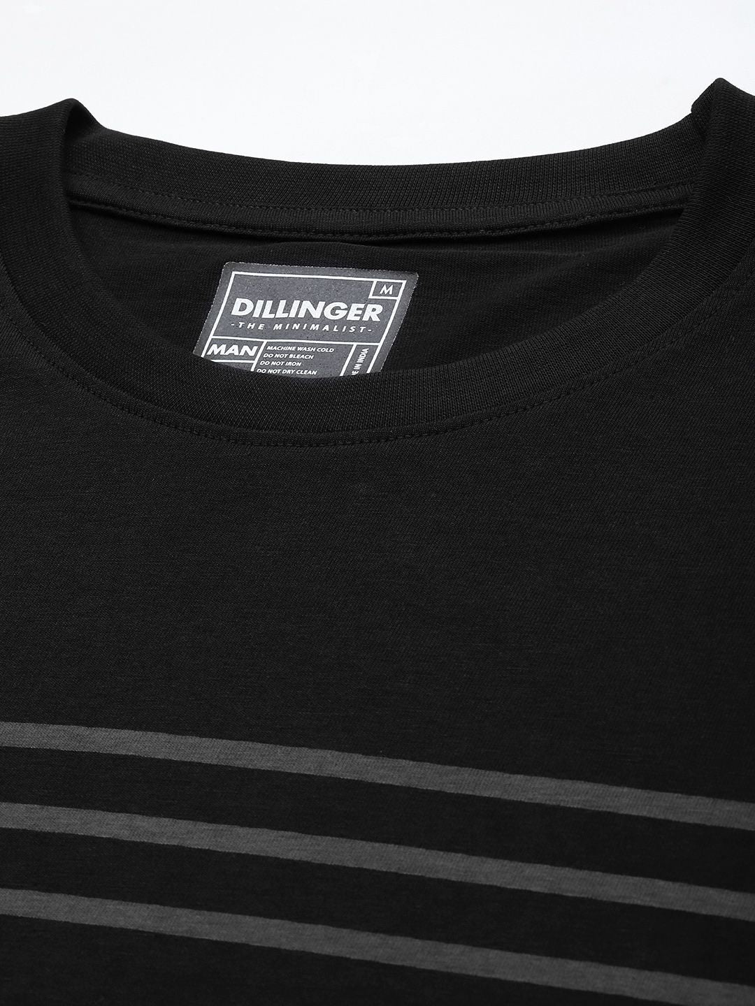 Lelaki Dillinger berjalur t-shirt besar