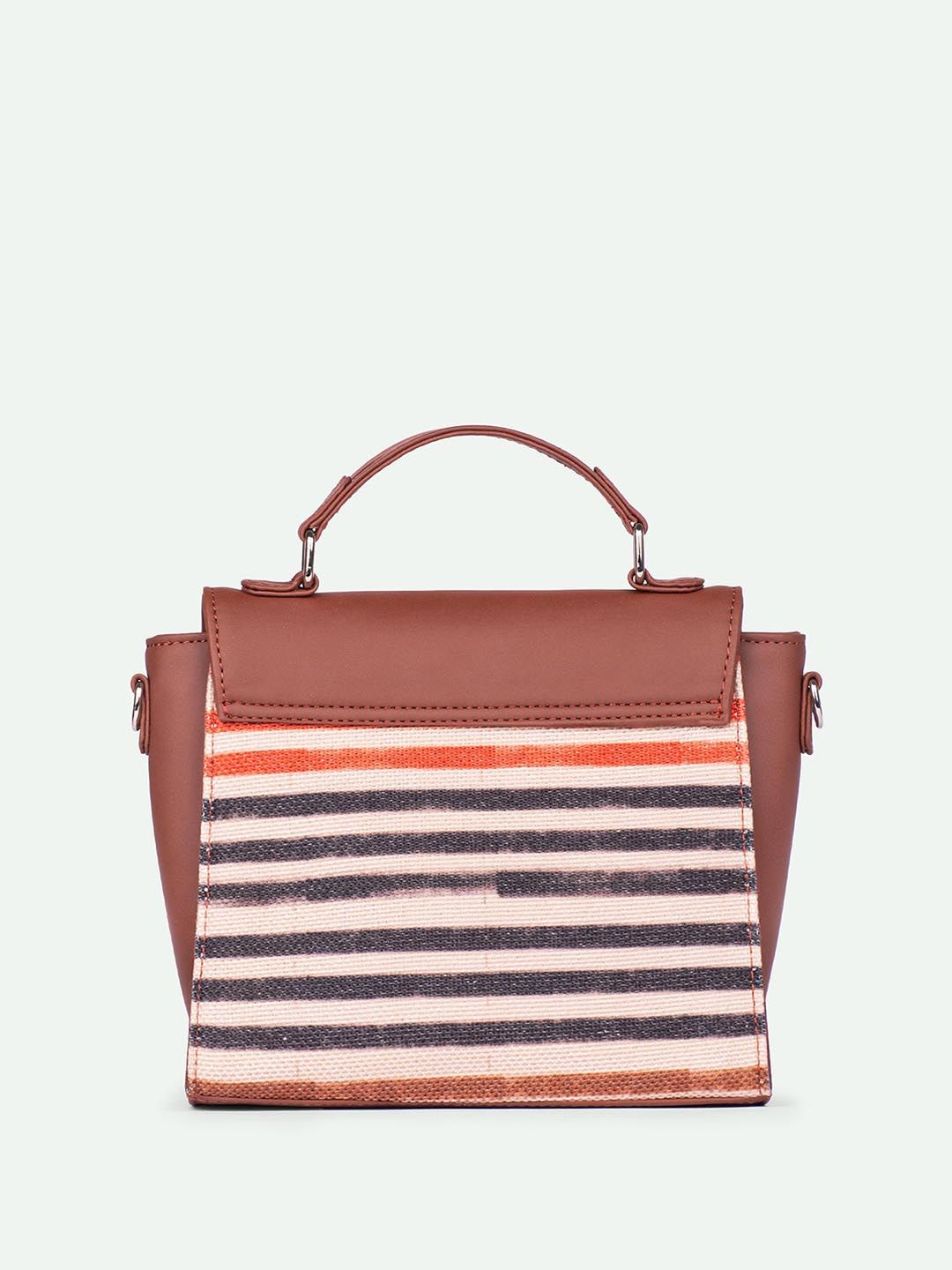 ZOUK Qutub Stripes Structured Handheld Bag