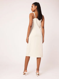 DressBerry Chic High Slit Glamour Shoulder Straps Sheath Dress