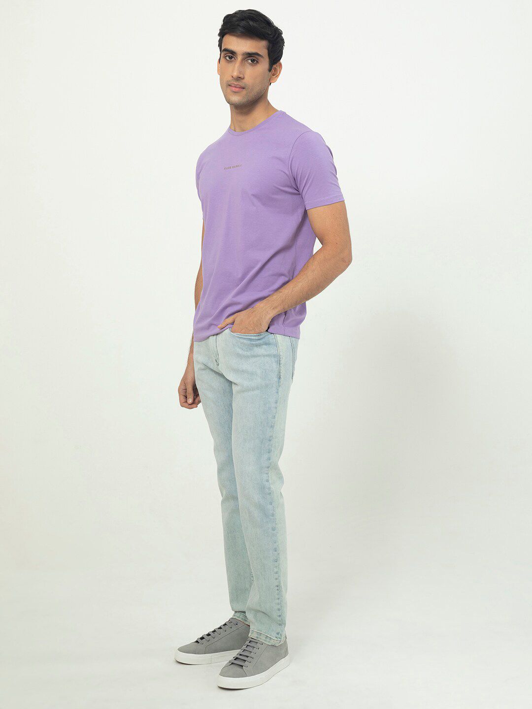 RARE RABBIT Men Rings-4 Slim Fit Solid Polo Collar T-Shirt