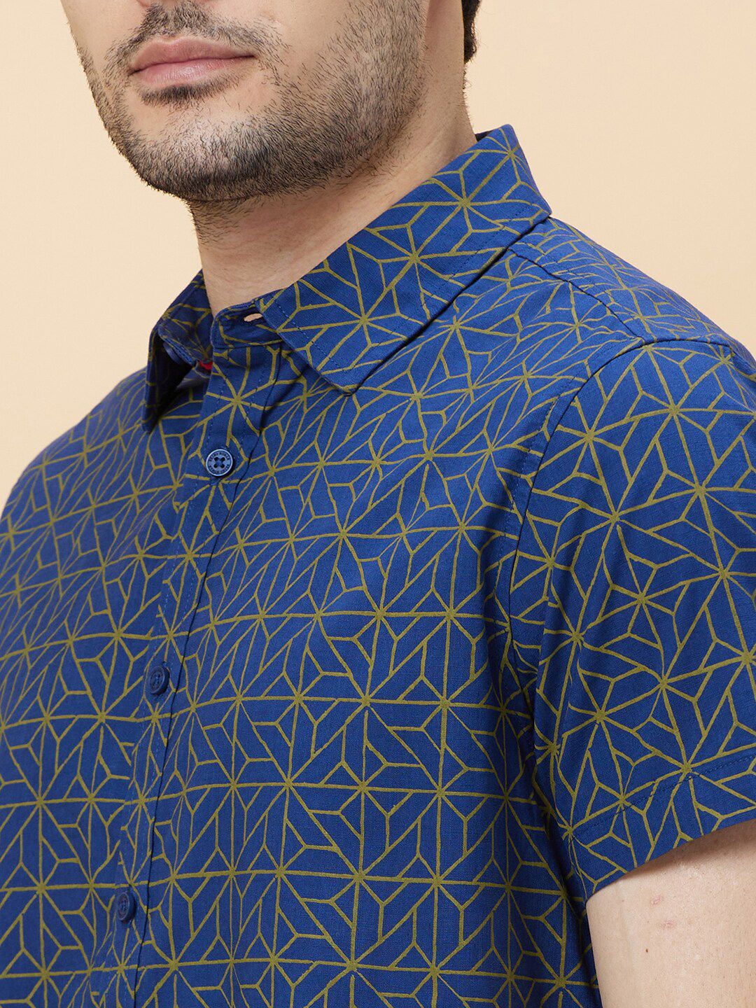 Being Human Slim Fit Geometric Printed Casual Shirt