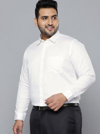 DENNISON Men White Smart Slim Fit Opaque Pure Cotton Formal Shirt