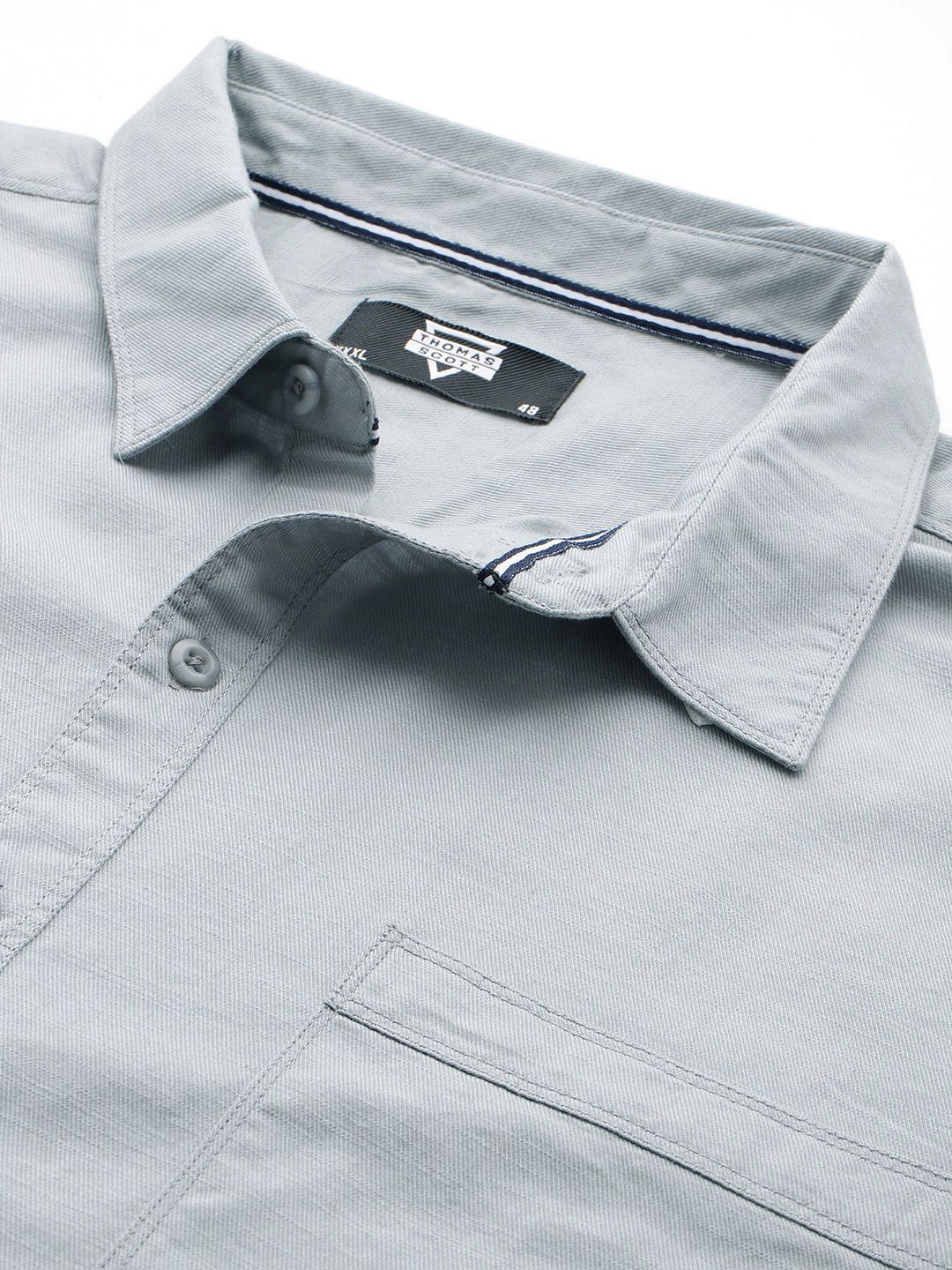 Thomas Scott Men Plus Size Premium Pure Cotton Casual Shirt
