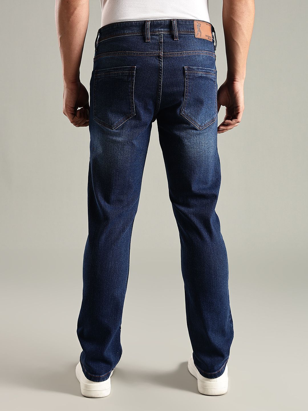 Thomas Scott Men Original Slim Fit Mid-Rise Light Fade Stretchable Jeans