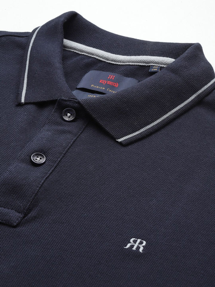 Raymond Men Polo Collar  Pure Cotton T-shirt
