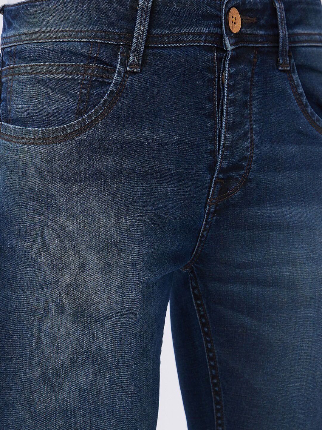SPYKAR Men Light Fade Clean Look Whiskers Cotton Jeans