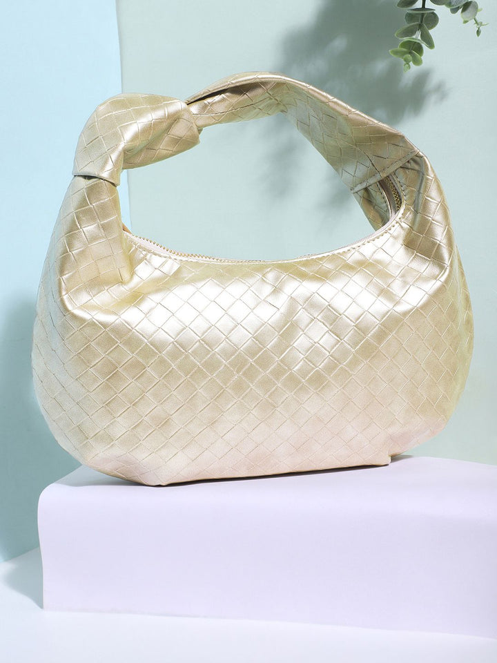 Berrylush Textured Half Moon Handheld Bag