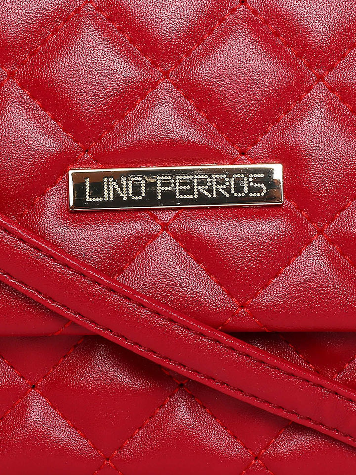 Lisa Haydon for Lino Perros Red Quilted Sling Bag