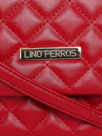 Lisa Haydon for Lino Perros Red Quilted Sling Bag