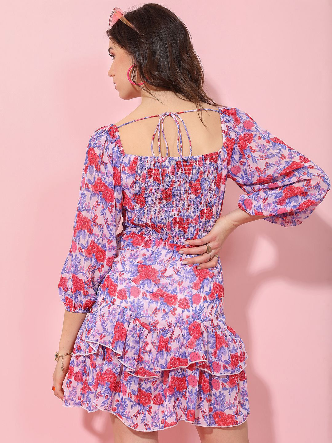 Tokyo Talkies Floral Print Fit & Flare Dress