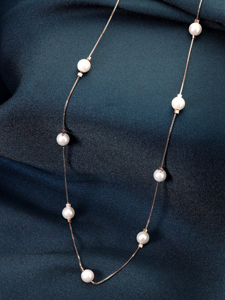 PRIONI Kalung Manik Perak 925 Sterling Bersalut Emas Mawar