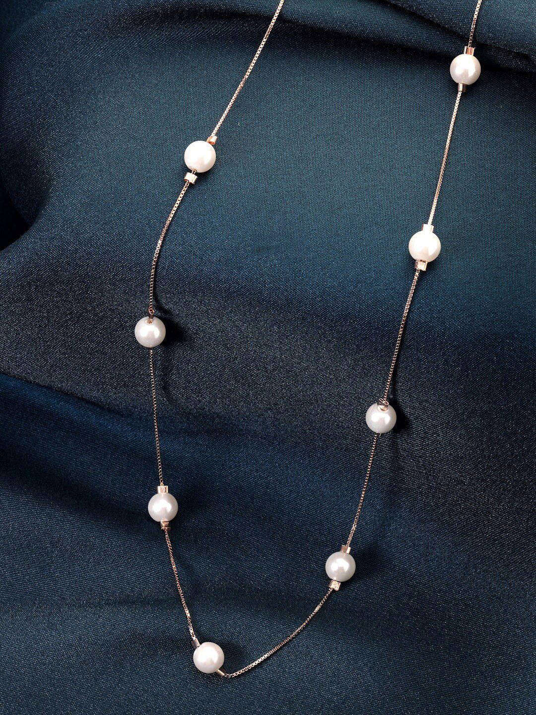 PRIONI Kalung Manik Perak 925 Sterling Bersalut Emas Mawar