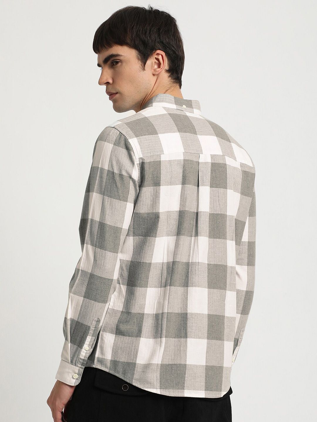 THE BEAR HOUSE Buffalo Checked Slim Fit Pure Cotton Shirt