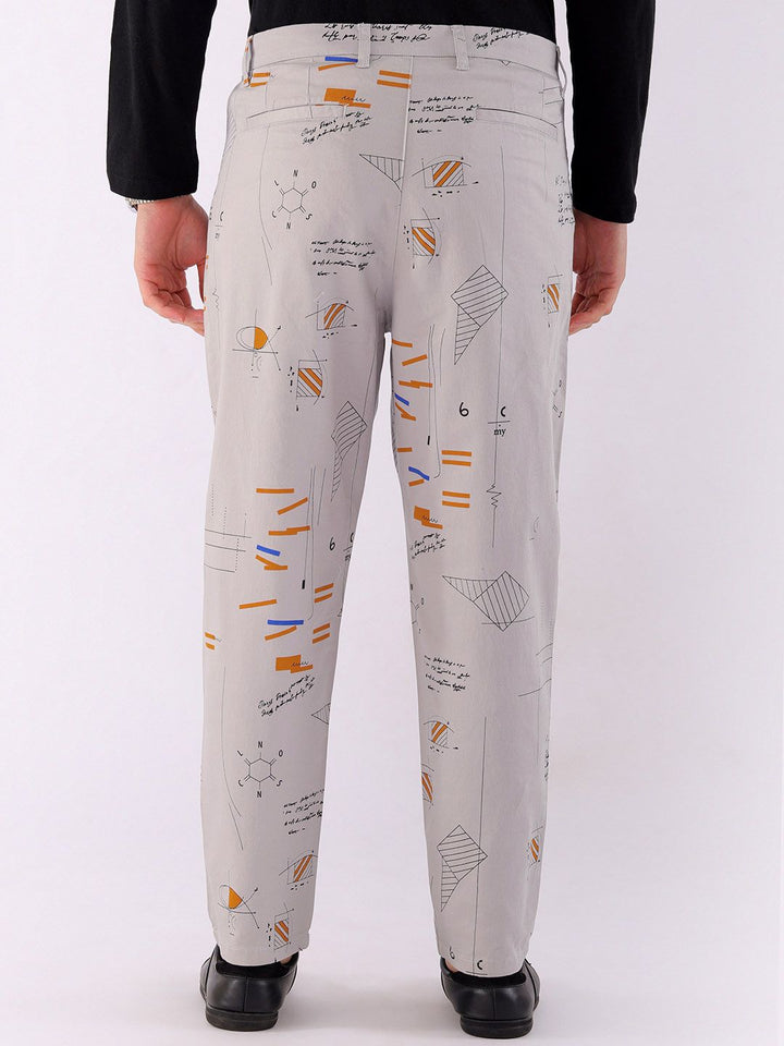 The Indian Garage Co Abstract Printed Cotton Loose Fit Trouser