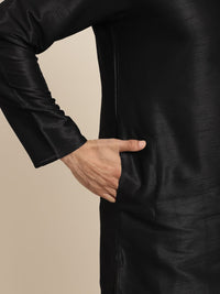 Anug by SOJANYA Men Black Mandarin Collar Kurta
