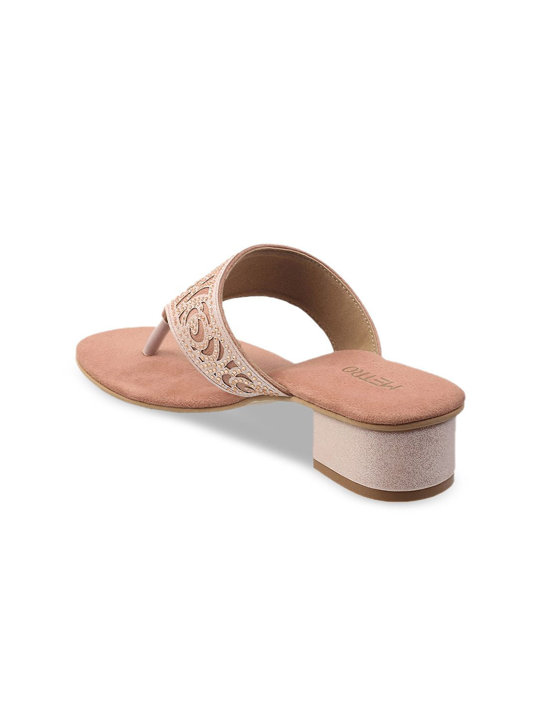 Metro Peach-Coloured Block Heels
