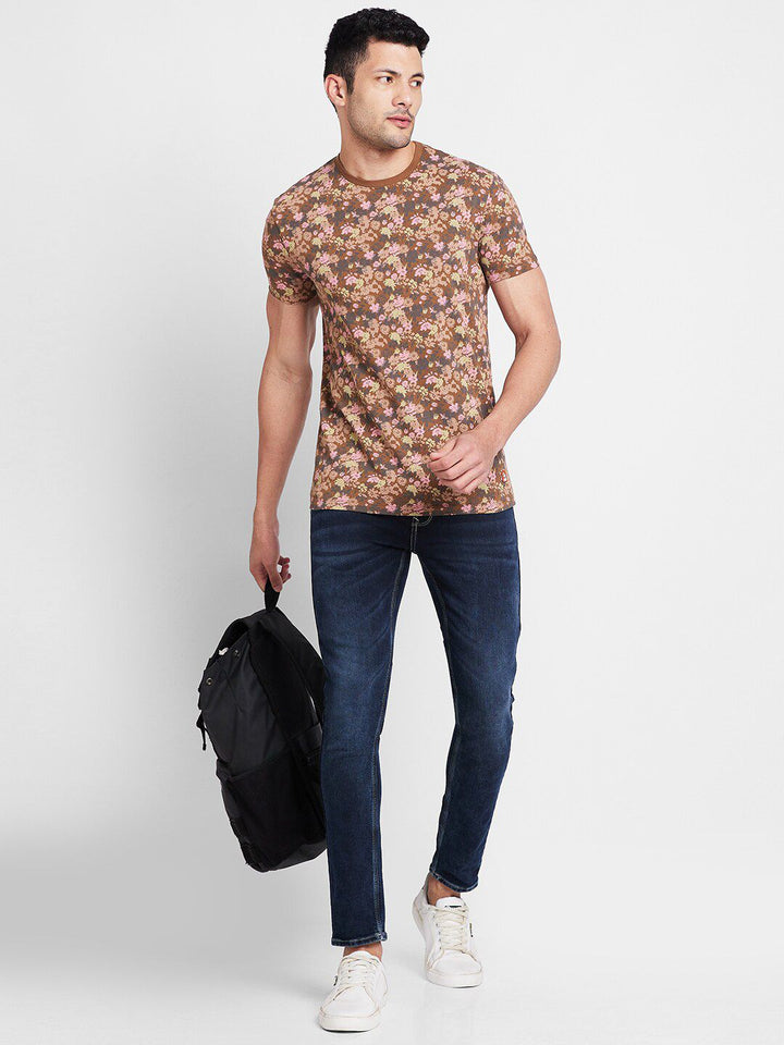 Being Human Floral Printed Round Neck T-shirt