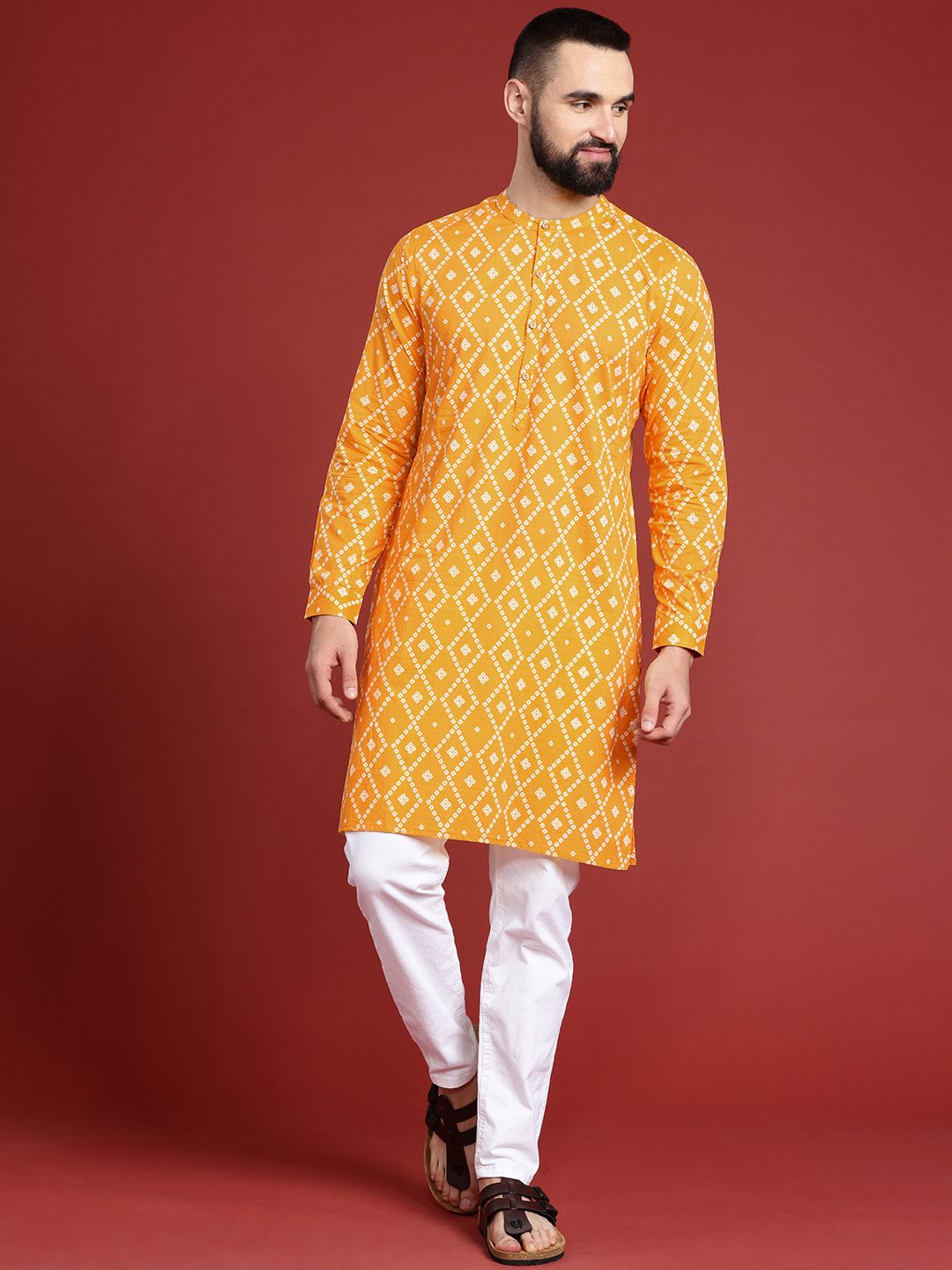 Anouk Geometric Printed Cotton Kurta
