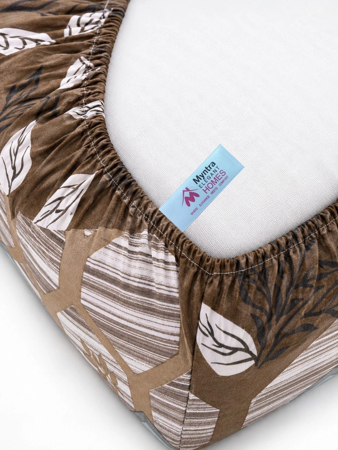 KLOTTHE Beige Floral 300 TC Cadar Katil King dengan 2 Sarung Bantal