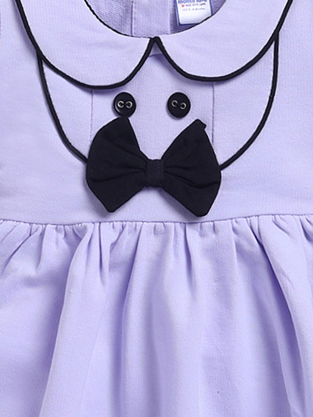 Moms Love Infant Girls Peter Pan Collar Puff Sleeve Fit & Flare Dress