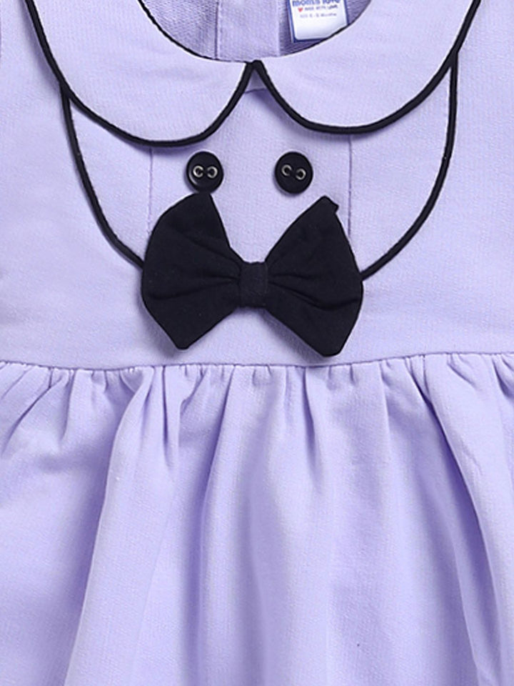 Moms Love Infant Girls Peter Pan Collar Puff Sleeve Fit & Flare Dress