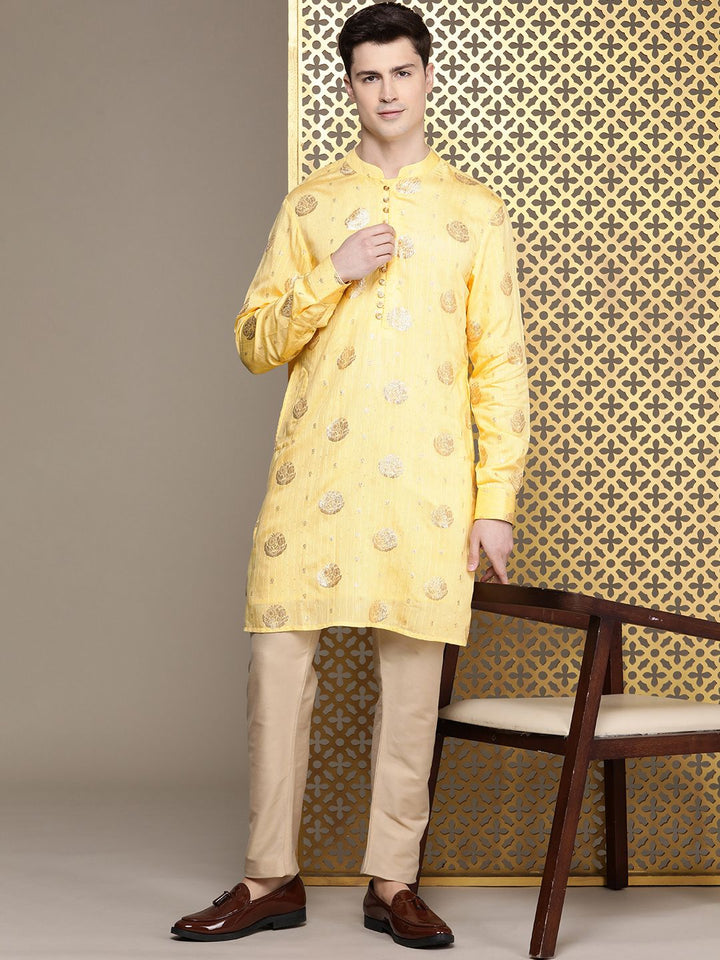 House of Pataudi Woven Design Regular Jashn Kurta
