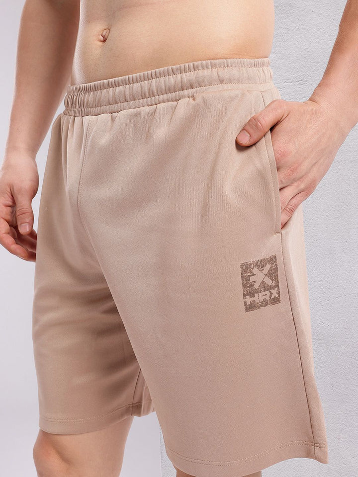 HRX by Hrithik Roshan Men Brand Logo Detail Mid-Rise Rapid-Dry Training Shorts