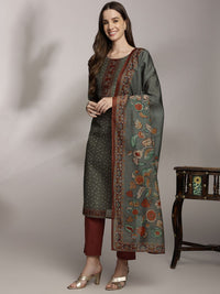 Anouk Women Ethnic Motifs Printed Kurta with Trousers & Dupatta