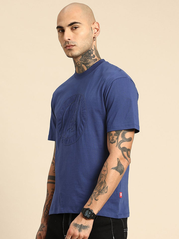 Being Human Pure Cotton Iron Man Printed Relaxed Fit Applique T-shirt