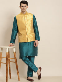 SOJANYA Mandarin Collar Regular Kurta With Pyjamas & Nehru Jacket