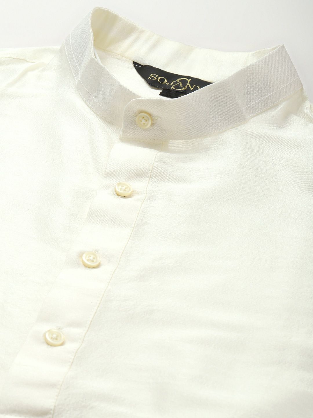 SOJANYA Mandarin Collar Kurta With Churidar & Mirror Work Nehru Jacket