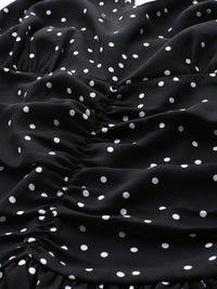 STREET 9 Black & White Polka Dot Printed Regular Top
