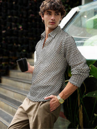 Eszett Men Classic Printed Casual Shirt