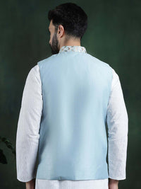 SOJANYA Jaket Nehru Tenun Bercetak Lelaki
